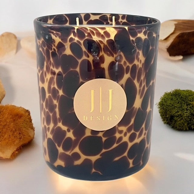 Amber Moss + Teak 450ml Scented Hand & Body Wash + Candle Gift Set