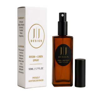 JJ Design | Amber Moss + Teak Room + Linen Spray | 50ml