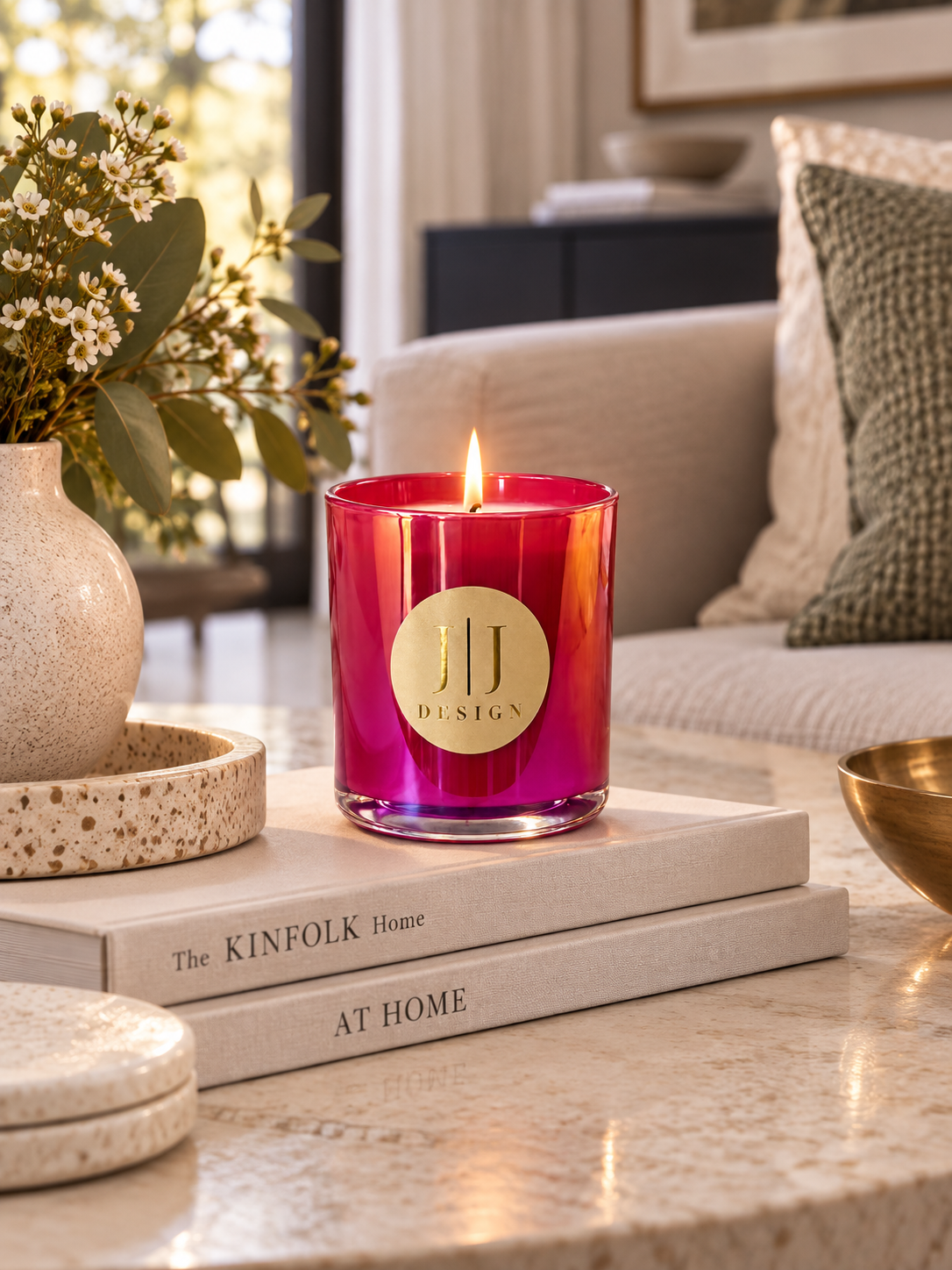 Rose Luxury Soy Candle | 400g Hand-made Glass Vessel